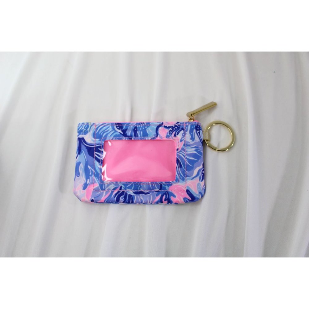 Lily Pulitzer Shade Seekers ID Wallet Key Chain Card Holder 89634 - Picture 2 of 4